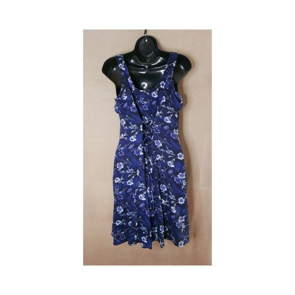 Lisa Jo Vintage 80's Sleeveless Button Front Fit and Flare Floral Dress - Picture 4 of 5